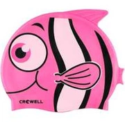Czepek pływacki silikonowy dla dzieci Crowell Nemo Jr różowy C3914