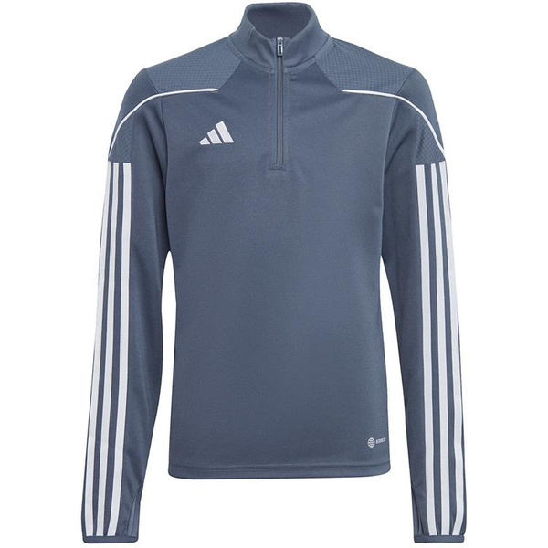 Bluza dla dzieci adidas Tiro 23 League Training Top szaro-biała HS3491