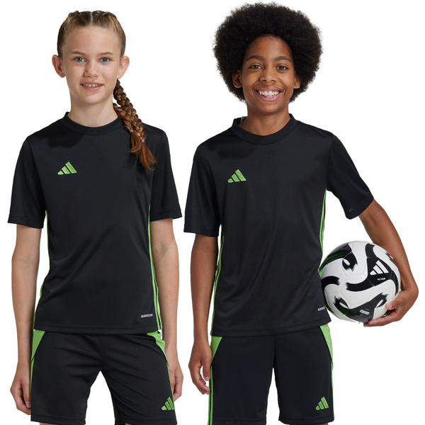 Koszulka dla dzieci adidas Tabela 23 Jersey czarno-limonkowa JJ1155