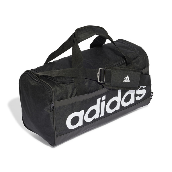 Torba adidas  Essentials Linear Duffel Medium czarno-biała HT4742