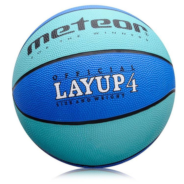 Piłka koszykowa Meteor Layup 4 niebieska 07028