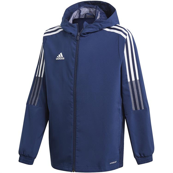 Kurtka dla dzieci adidas Tiro 21 Windbreaker granatowa GP4974