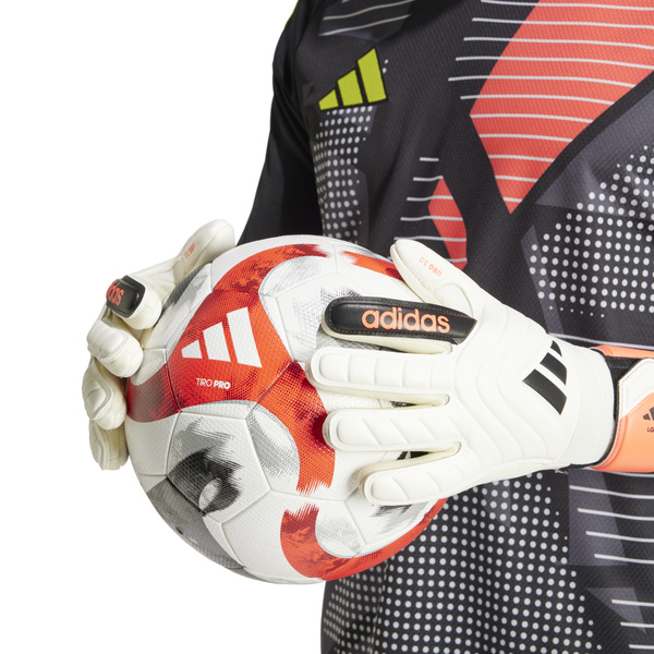 Rękawice bramkarskie dla dzieci adidas Predator Training czarno-pomarańczowe IQ4029