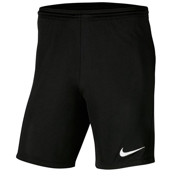 Spodenki dziecięce Nike PARK II KNIT DRI-FIT czarne poliestrowe