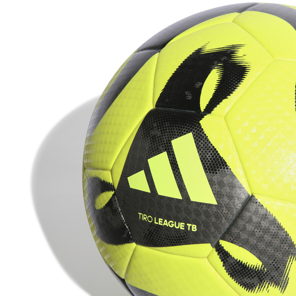 Piłka nożna adidas Tiro League Thermally Bonded Ball żółto-czarna