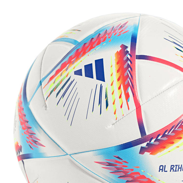 Piłka nożna adidas Al Rihla Training Sala biało-różowo-niebieska H57788