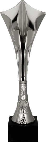 Puchar plastikowy srebrny H-39cm 8370/S