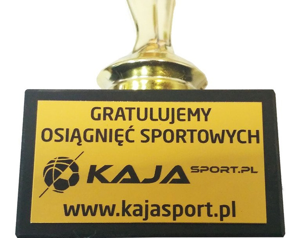 Tabliczka UV na trofea, puchary, statuetki