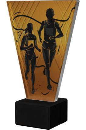 Trofeum szklane 15cm - BIEGI - VL1-D/RUN/BK