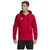 Bluza męska adidas Core 18 Hoody rozpinana czerwona z kapturem