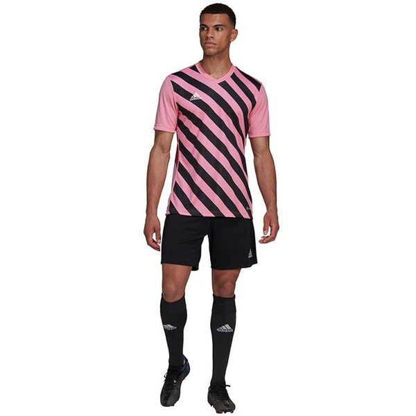 Koszulka męska adidas Entrada 22 Graphic Jersey różowo-czarna HC2633