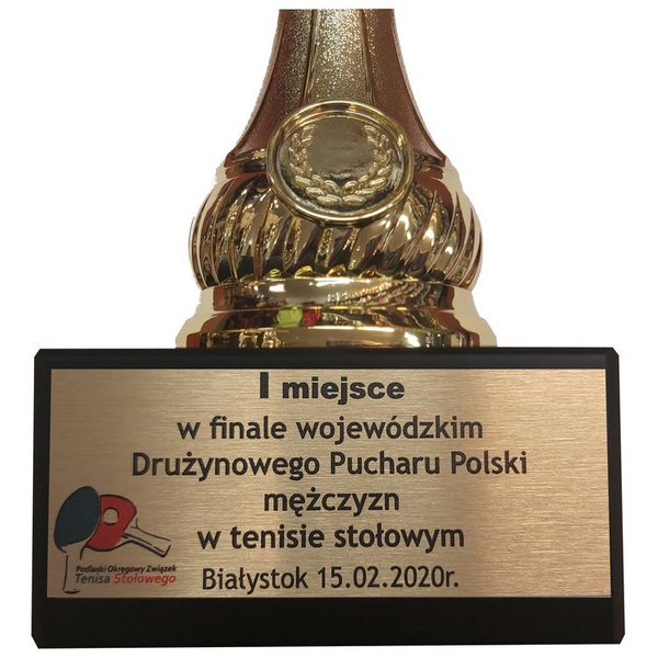 Tabliczka UV na trofea, puchary, statuetki