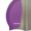 Czepek pływacki silikonowy Crowell Multi Flame fioletowo-srebrny C4064