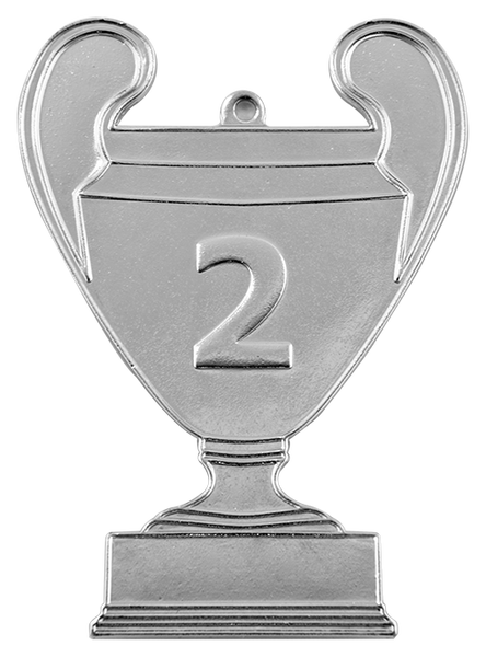 Medal metalowy srebrny Numer 2 CUP2 