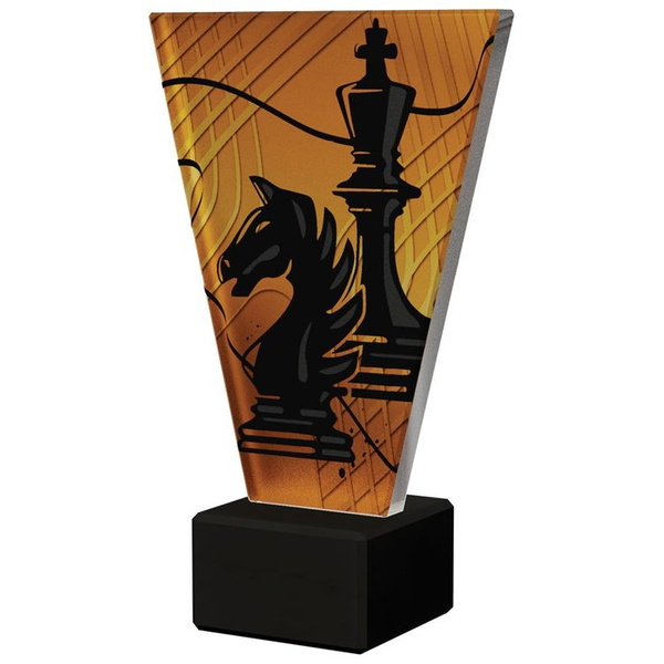 Trofeum szklane 17,5cm - SZACHY - VL1-C/CHE/BK