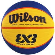 Piłka koszykowa Wilson Fiba 3x3 replica RBR żółto-niebieska WTB1033XB