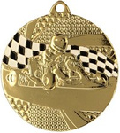 Medal stalowy 50mm złoty - gokart MMC8350