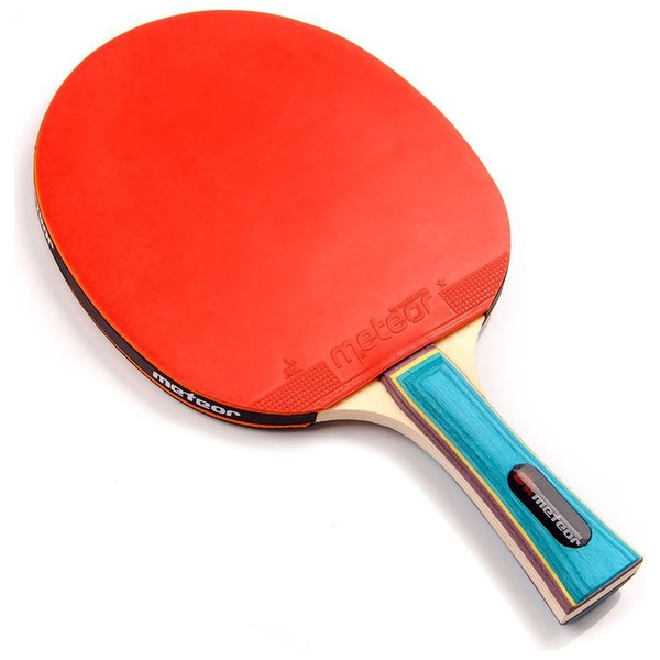 Rakietka do tenisa stołowego Meteor ZEPHYR * czerwono-czarna drewniana