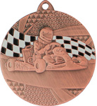 Medal stalowy 50mm brązowy - gokart MMC8350