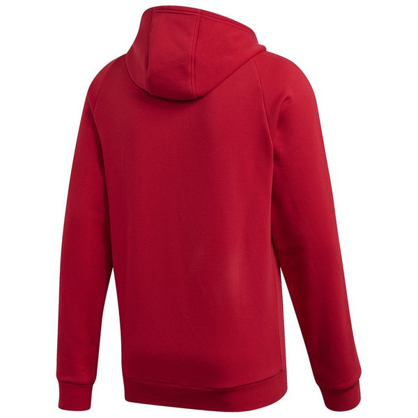 Bluza męska adidas Core 18 Hoody rozpinana czerwona z kapturem