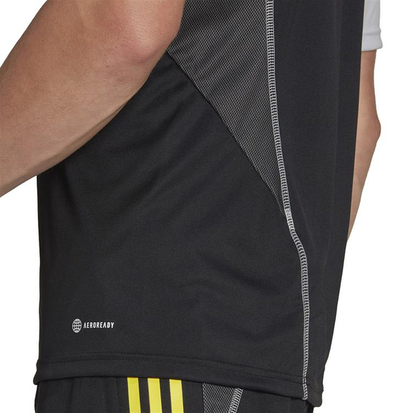 Koszulka męska adidas Tiro 23 Competition Jersey czarno-szara HU1295