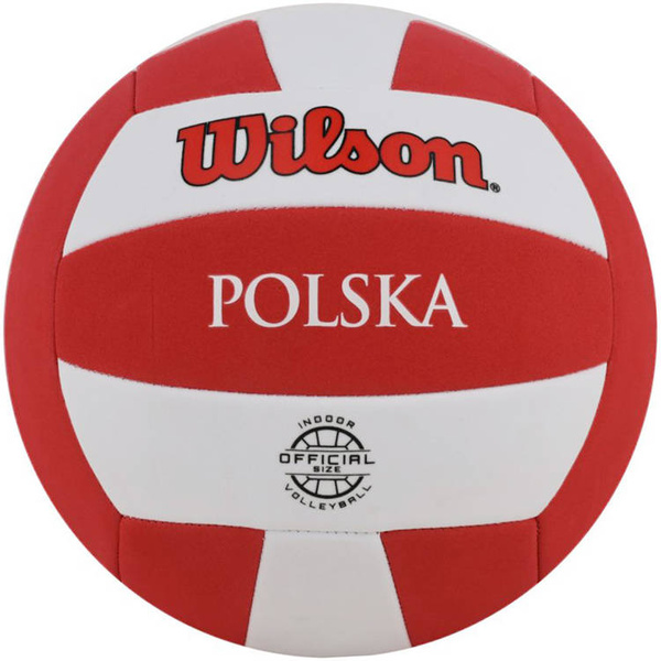 Piłka siatkowa Wilson Super Soft Play VB Polska offcial size biało-czerwona WTH90118XBPO