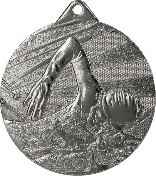 Medal 50mm srebrny - pływanie ME003