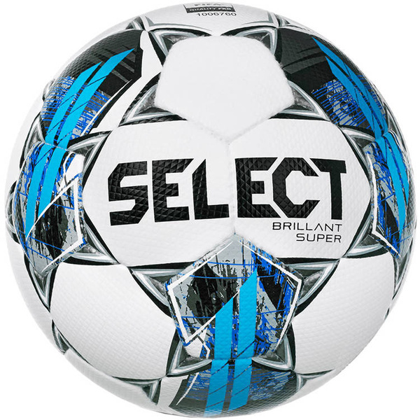 Piłka nożna Select Brillant Super biało-czarno-niebieska  17212
