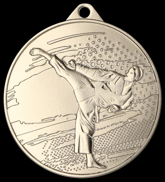 Medal 45mm srebrny - Karate MMC4509