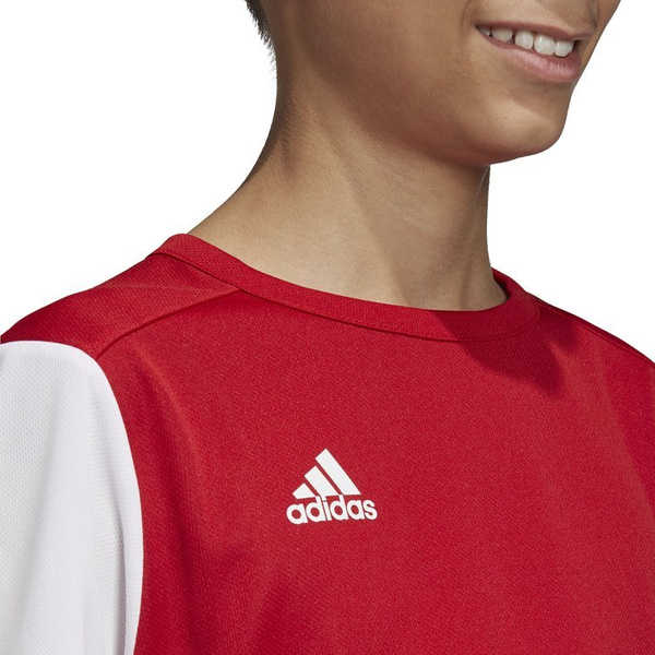 Koszulka dziecięca adidas Estro 19 czerwono-biała piłkarska, sportowa