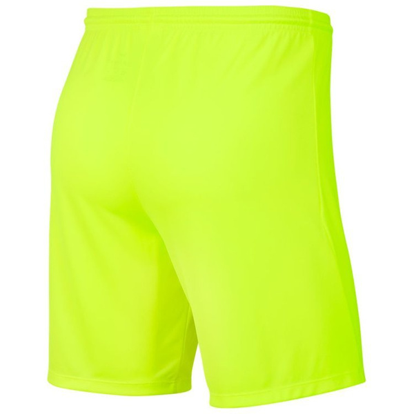 Spodenki dziecięce Nike Dri-FIT Park III neonowe zielone poliestrowe