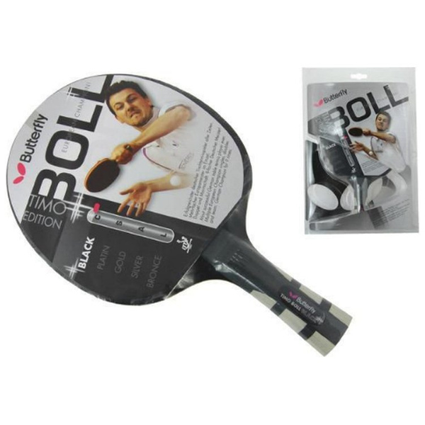 Rakietka do tenisa Butterfly TIMO BOLL BLACK  okładzina 2 mm