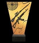 Trofeum szklane 17,5cm - STRZELECTWO BROŃ DŁUGA - VL1-C/SHO2/BK