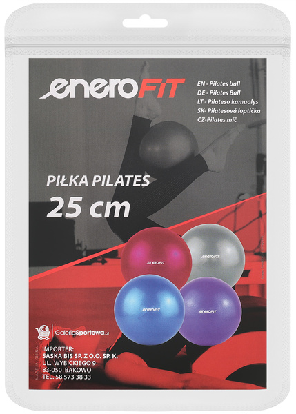 Piłka gimnastyczna pilates gumowa PVC BL032 25 cm różowa