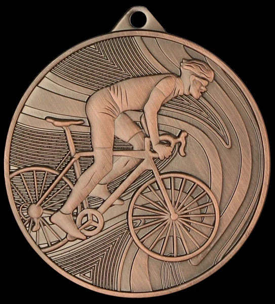 Medal stalowy brązowy - kolarstwo - 50mm MMC38050