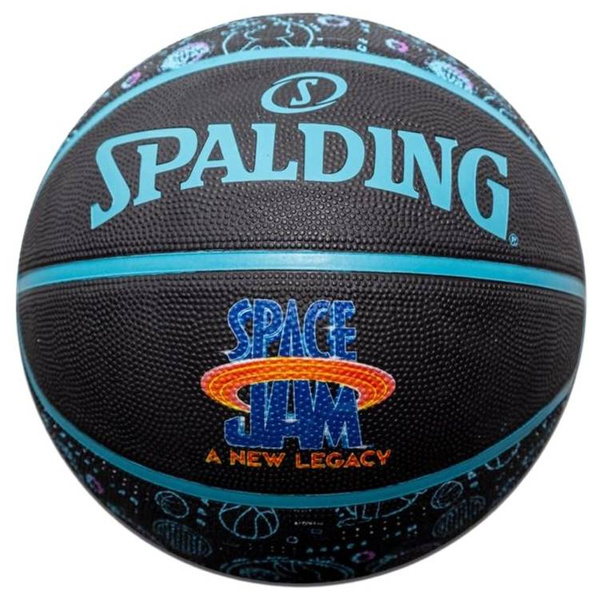 Piłka do koszykówki Spalding Space Jam Tune Squad Roster czarno-niebieska '7 84582Z