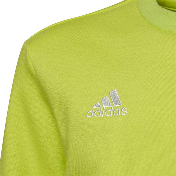 Bluza dla dzieci adidas Entrada 22 Sweat Top limonkowa HC5043