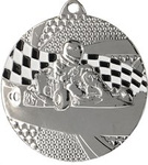 Medal stalowy 50mm srebrny - gokart MMC8350