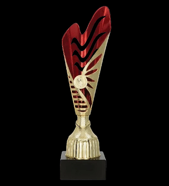 Puchar plastikowy złoto czerwony H-33cm 9262B