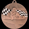 Medal stalowy 50mm brązowy - gokart MMC8350